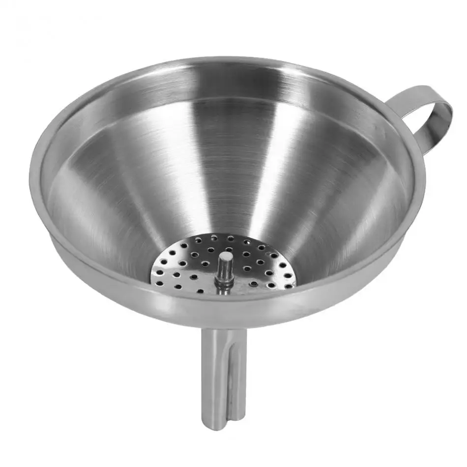 

1Pc Stainless Steel Oil Wine Funnel Household Hopper Filter Detachable Strainer Kitchen Cooking Tools