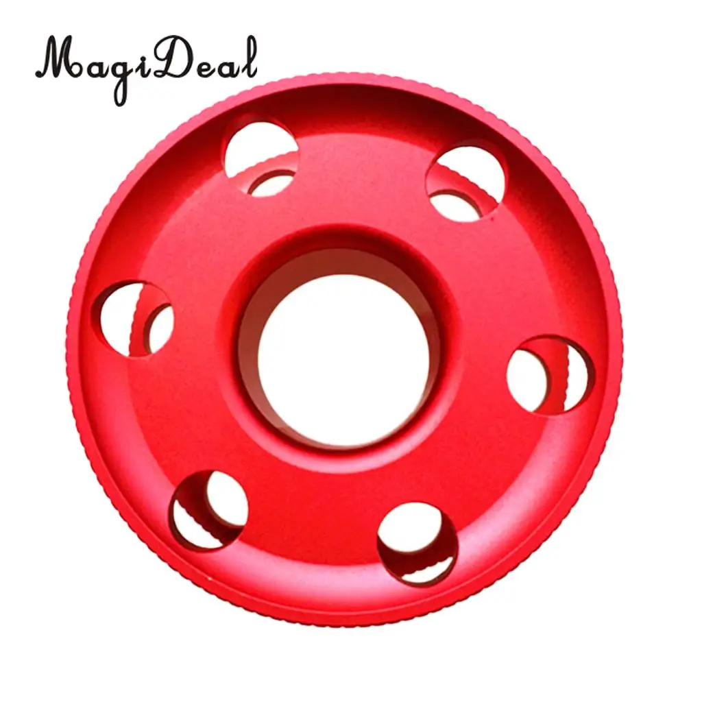 MagiDeal Aluminum Alloy Scuba Diving Compact Finger Spool Reel Guide Line Spool Red