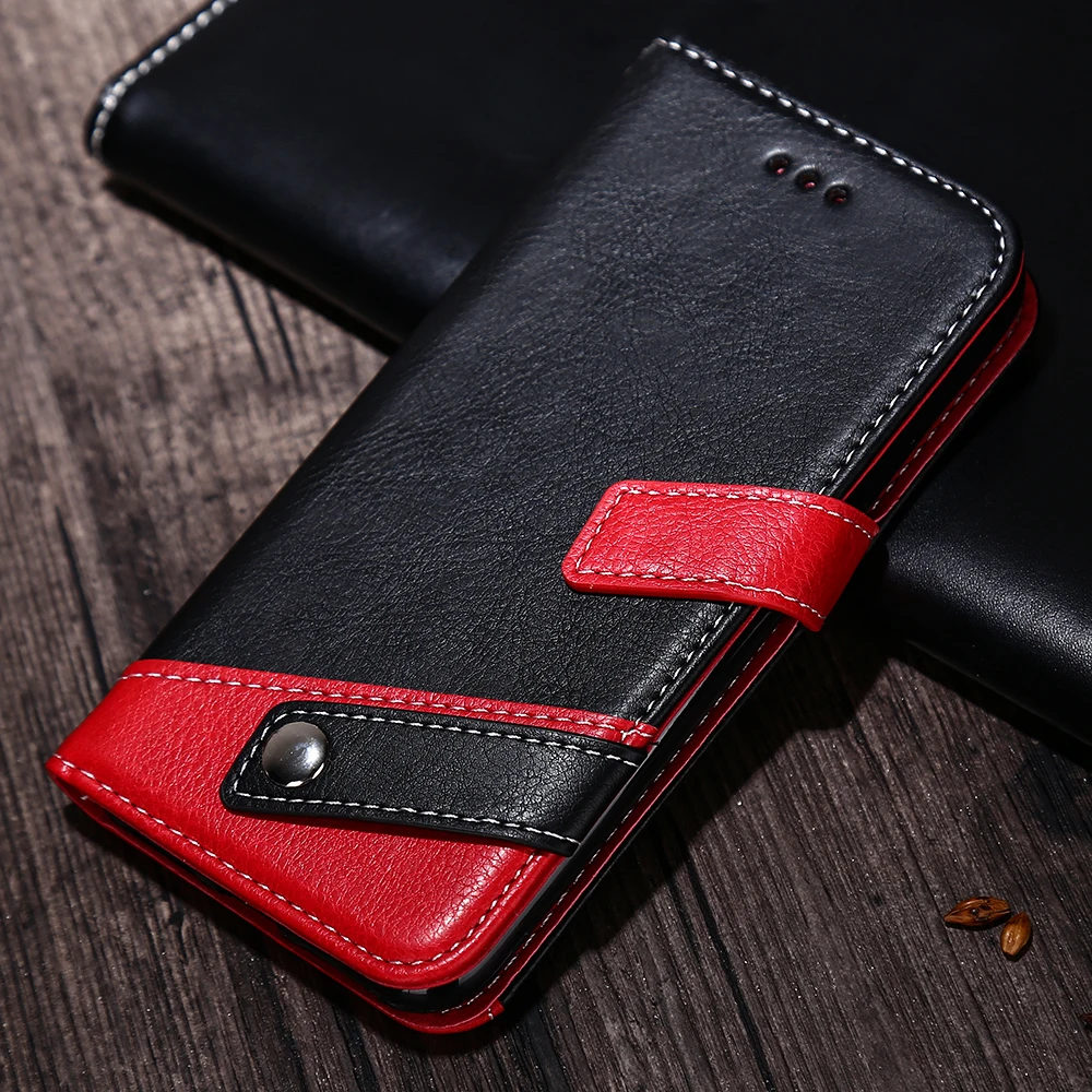 

HAISSKY Leather Case For iPhone 5 5s SE 6 6s Plus 7 Plus iPhone X Case Wallet Card Flip Covers Hit Color Buckle Phone Fundas
