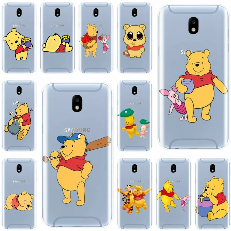 

Cute cartoon Winnie the Pooh Soft Silicone TPU Phone Case For Samsung Galaxy J3 J5 J6 J8 2018 J5 J7 2017 J7MAX J5 J7 2016 J3PRO