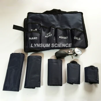 

Medical All Sizes 5 Cuffs Blood Pressure Monitor BP Cuff Aneroid Sphygmomanometer Cuff System with Pressure Gauge Meter