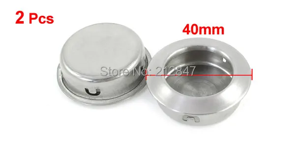 2 Pcs Cabinet Hardware Parts Stainless Steel Flush Pull Handle  Grip 35mm x 15mm