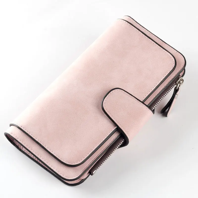 

Simple and elegant style Casual Wallet Version of the Wallet Fashion Handbags duo ka wei Ms Wallet Scrub Two-Tone Fabric