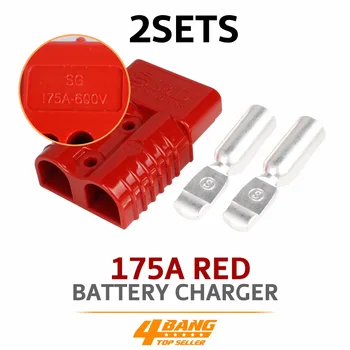 

2PCS New Style Auto Red 175AMP Battery Joints Plug Connector Dual Terminals
