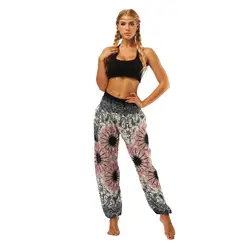 2018 2018 новые Танцы Йога Широкие штаны шорты с цветочным принтом Треугольники узор штаны для йоги Nx