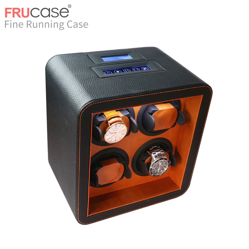 FRUCASE часы winder box часы дисплей шкаф часы коллектор с светодиодный дисплей с сенсорным экраном