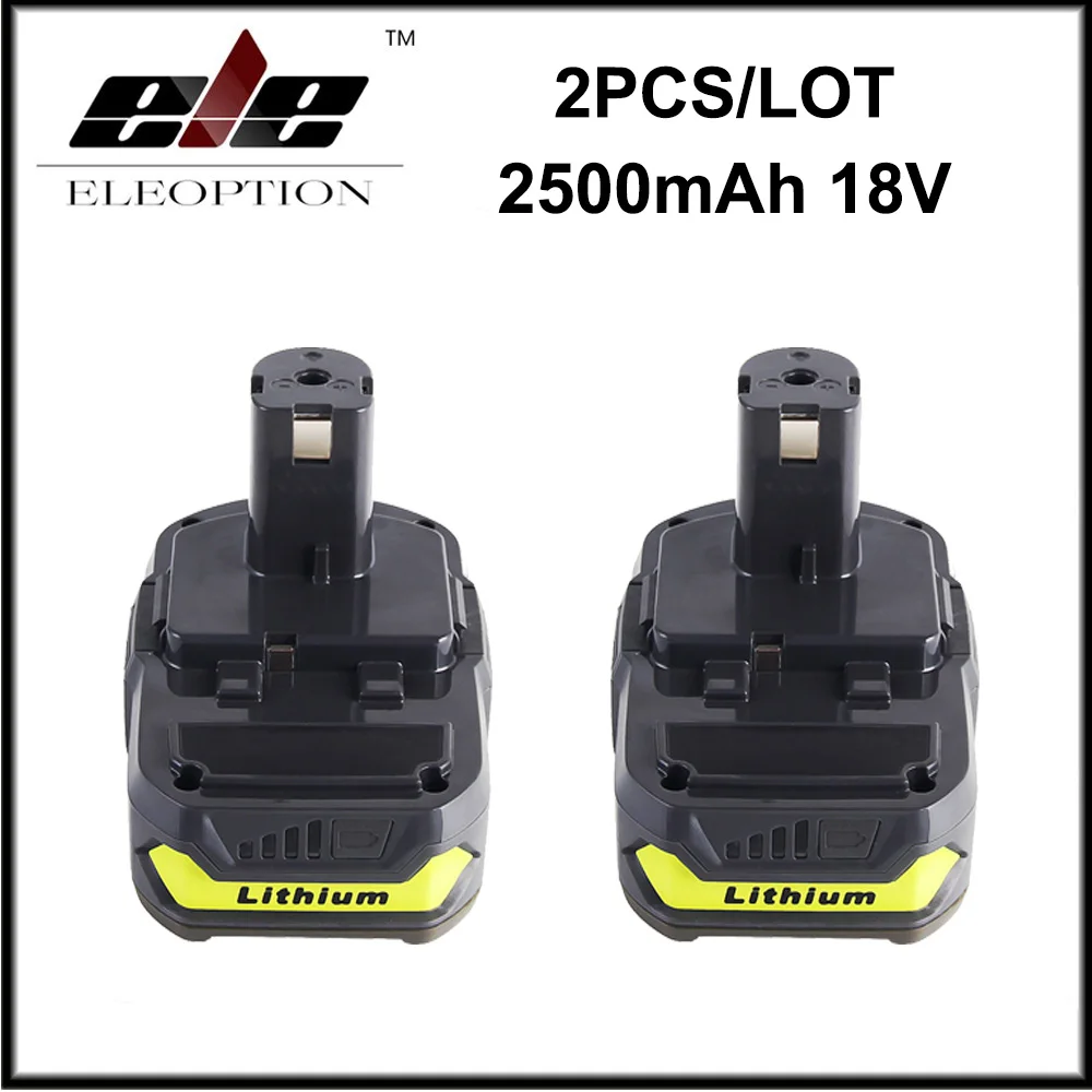 Цена 2x18 В 2500 мАч литий ионный Перезаряжаемые Батарея для Ryobi RB18L25 One Plus для электроинструмента P103 P104 P105 P108