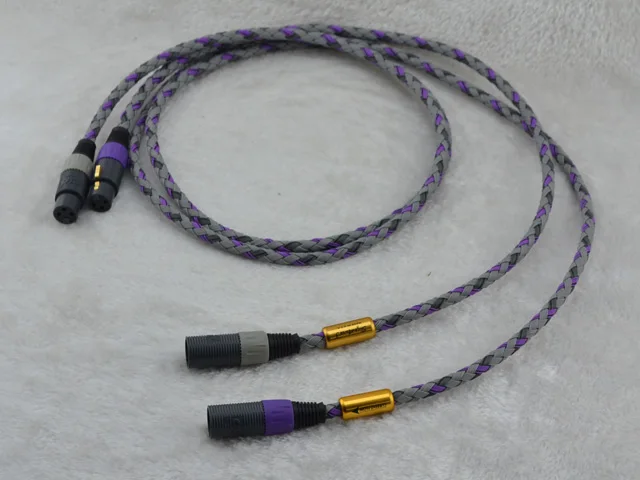 Hi fi аудио кабель подписанный с разъемом XLR входом в комплект пара соединительных