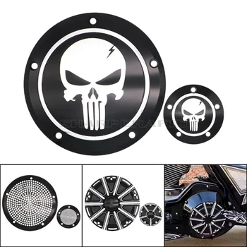 

Motorcycle Skull Derby Timer Clutch Timing Cover For Harley Touring Street Glide Road King Dyna FXDC Softail Heritage Fat boy