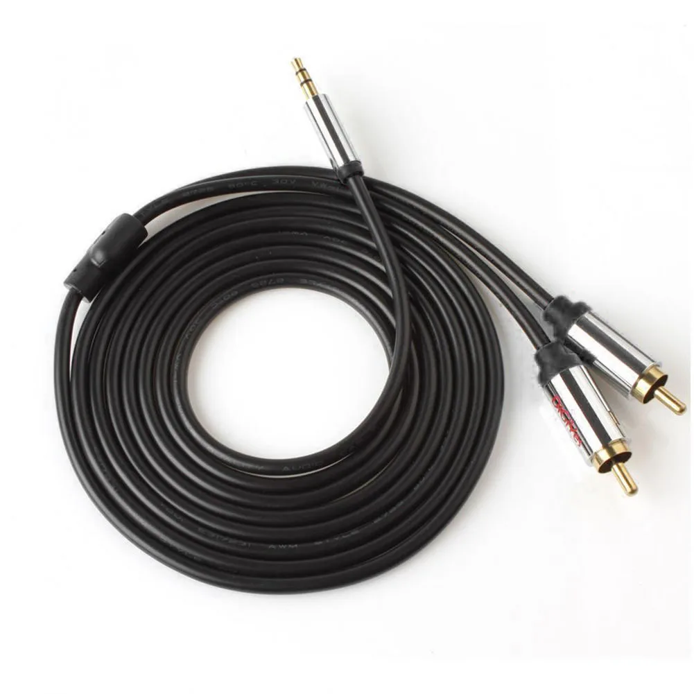 

3.5mm Jack Mini Plug to 2 Male Stereo Audio Speaker Adapter Cable Luxury 24K gold-plated connectors 1M Audio Cable