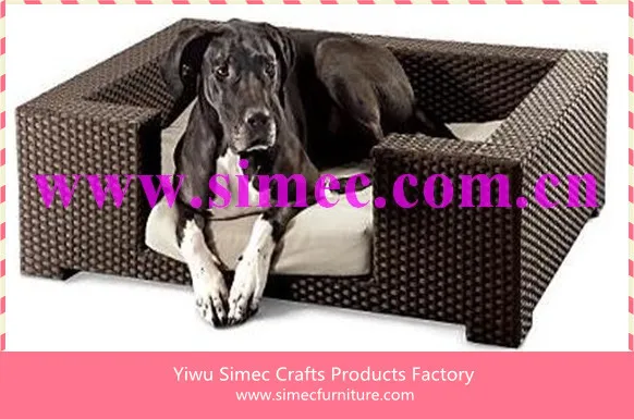 wicker outdoor dog bed