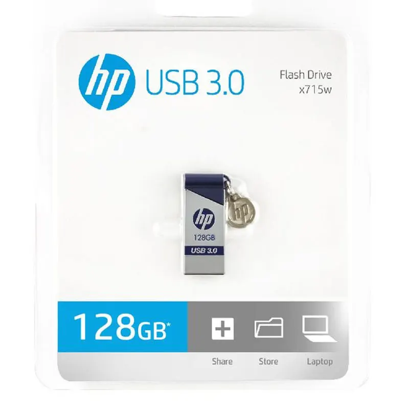 hp USB флеш-накопитель, USB 3,0, 16 ГБ, 32 ГБ, 64 ГБ, 128 ГБ, Cle, USB3.0, металлический бизнес-диск, на ключ, карта памяти, новая флешка, 128 ГБ