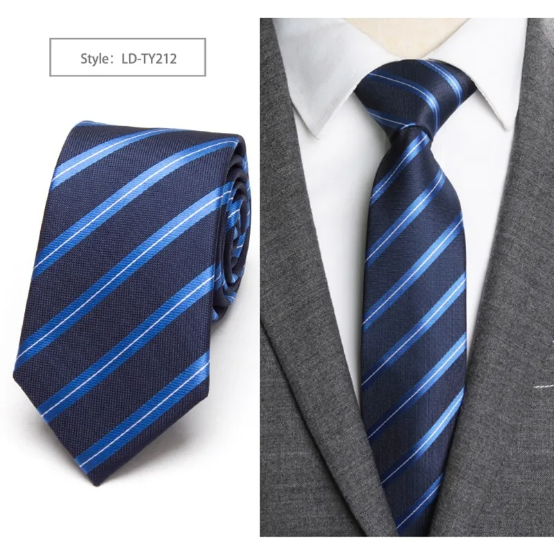 Новинка, мужской галстук, высокое качество, английский стиль, в полоску, жаккардовый, тканый, мужской модный галстук, 6 см, бизнес стиль, свадебные галстуки, мужской галстук - Цвет: LD-TY212