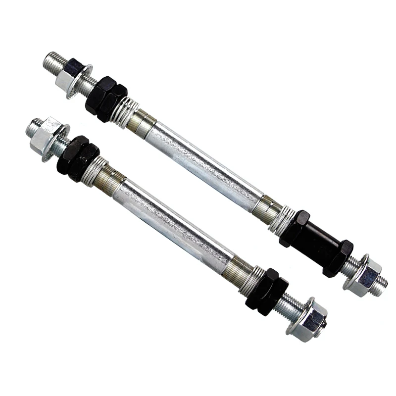 Eje de de rueda de bicicleta, eje de acero sólido Vintage para convertir a ejes de rodamiento para bicicleta eléctrica Fixie BMX MTB, brocheta de de 150mm y 180mm|Broqueta| -