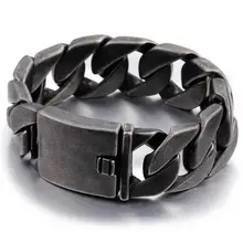 25MM Wide Friendship Mens Bracelets Punk Vintage Black Stainless Steel Charm Man Bracelet Men With Chain Link Metal Jewelry 25MM Wide Friendship Mens Bracelets Punk Vintage Black Stainless Steel Charm Man Bracelet Men With Chain Link Metal Jewelry