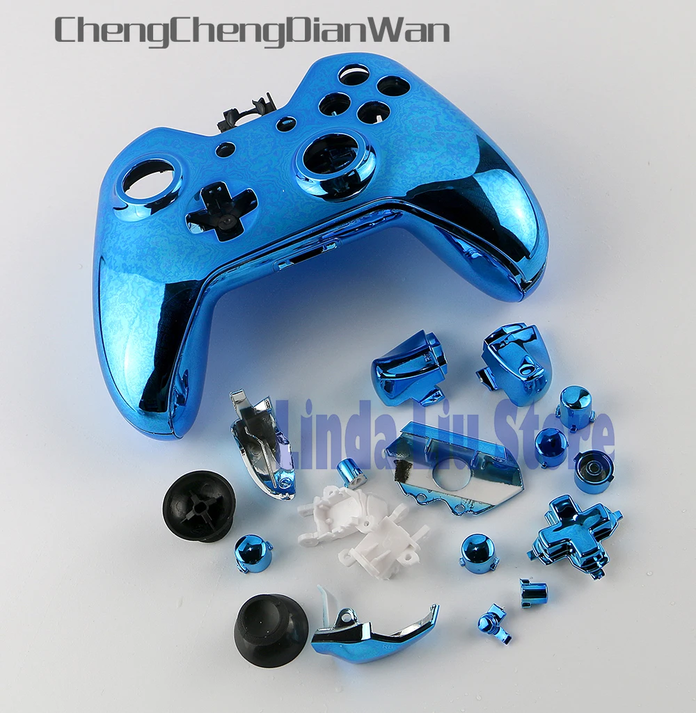 

ChengChengDianWan Chrome Plated Full Housing Shell Case Kit Replacement Parts for Xbox One XBOXONE Wireless Controller