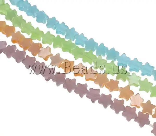 

10 Strands/Bag Mixed Star Shape New Charms Cats Eyes Beads Fit European Bracelet And Diy Bead Glass Beads