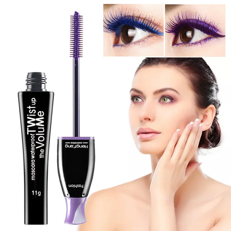 

4 Shimmer Colors Color Mascara Thick Long Fiber Long Lasting Waterproof Curling Waterproof Durable Non-staining Mascara TSLM1