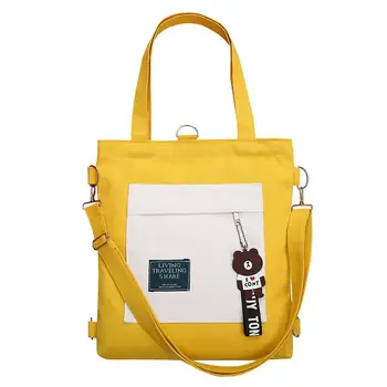 

1PCS Large Capacity Canvas Pen Bag Female Messenger Bag Student Shoulder Bag Multi Purpose Child Backpack Office&School Supplies