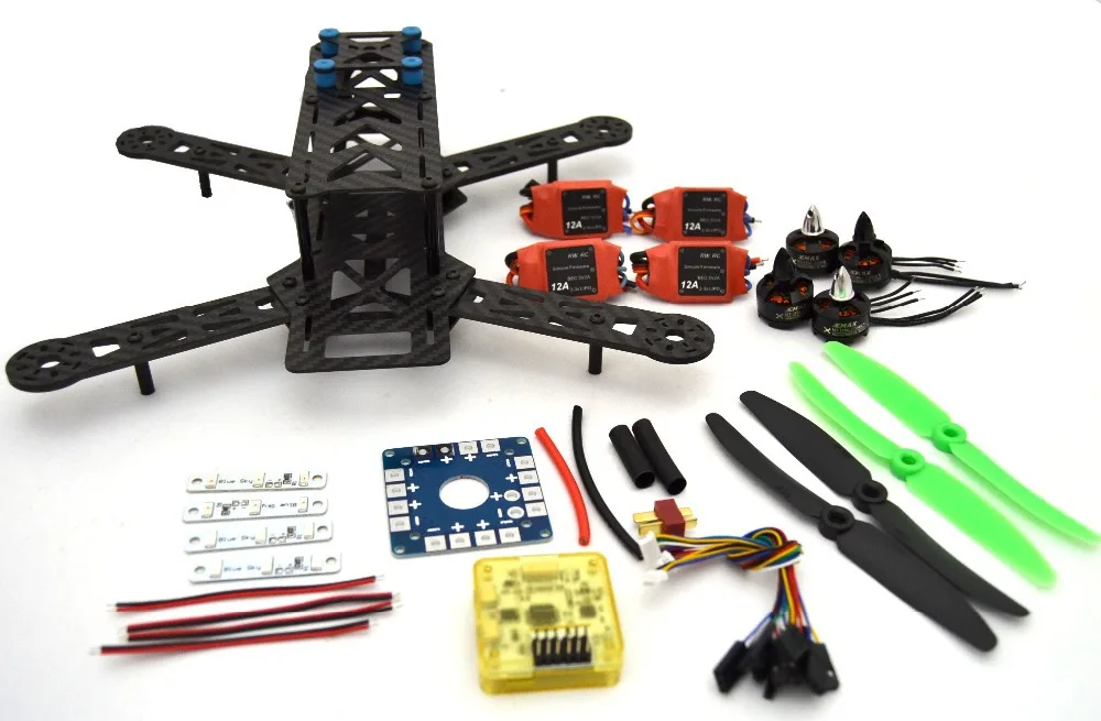  RC plane Carbon Fiber Mini QAV250 C250 280 Quadcopter  1806 Motor and simonk12A Esc Flight Control Prop
