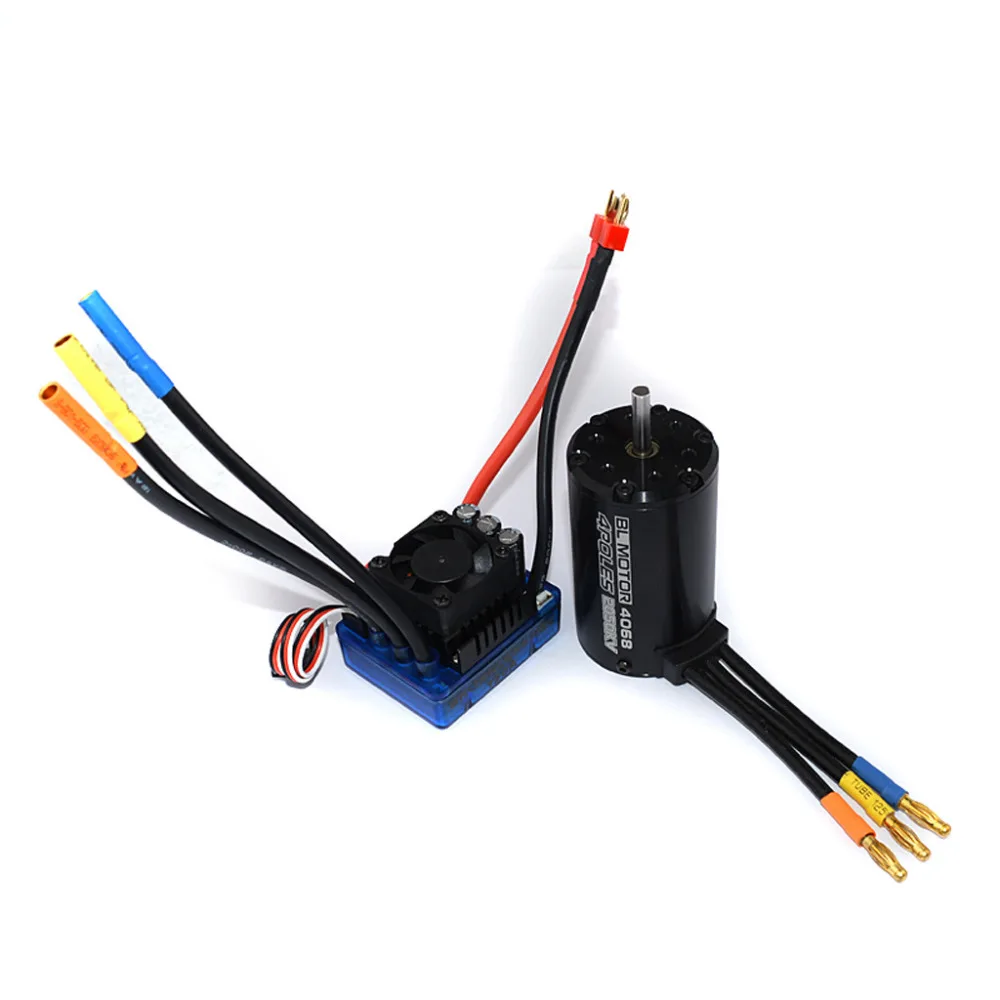 RC 4068 2050KV 2650KV бесщеточный двигатель и 120A бесщеточный ESC и светодиодная карта для программирования комбо набор для 1/8 RC автомобиля