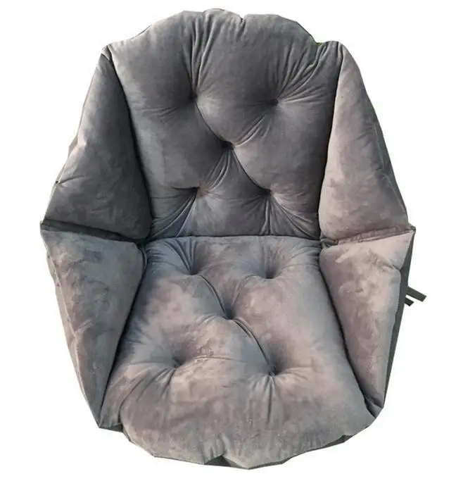 Плюшевая подушка для обеденного стула, Студенческая Толстая теплая подушка, Офисная поясная подушка, подушка для дома, аксессуары - Цвет: Светло-серый