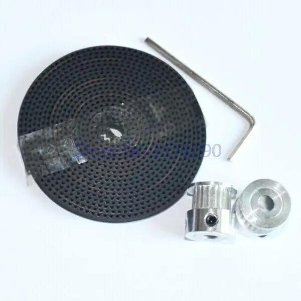 

2Pcs 20-GT2-6 GT2 Pulley And 2m GT2-6mm Open GT2 Belt for 3D printer(4xM3 setscrews and 1xAllen Key)