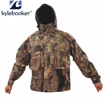Outdoor Bionic Camouflage Waterproof Fly Fishing Wading Jacket Breathable Hunting  Wader Jacket Ghillie Clothes