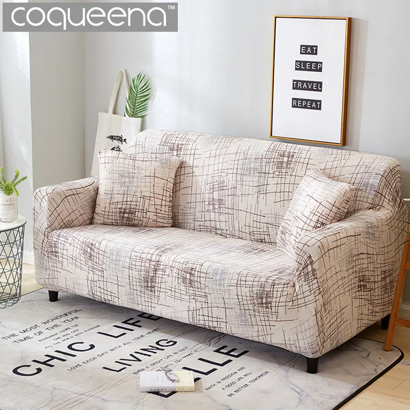 

Modern Striped Pattern Universal Sofa Covers Sectional Corner Couch Slipcovers Furniture Protector for Armchairs Nordic Style
