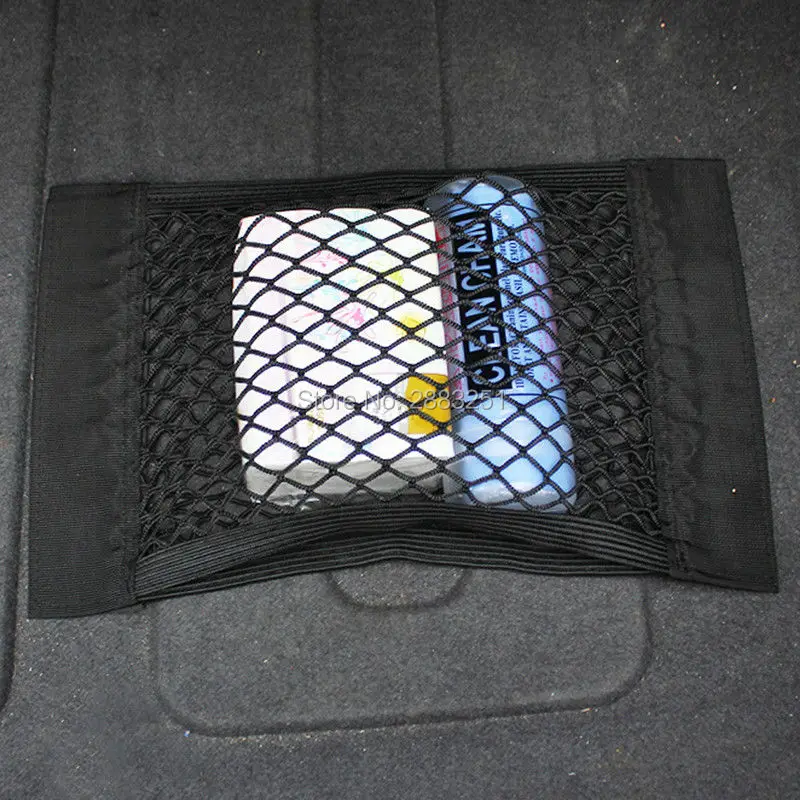 

Car Styling Car Rear Trunk Back Seat Elastic String Net Mesh Storage Bag for Honda fiat Lexus Nissan mazda SUBARU VW Accessories