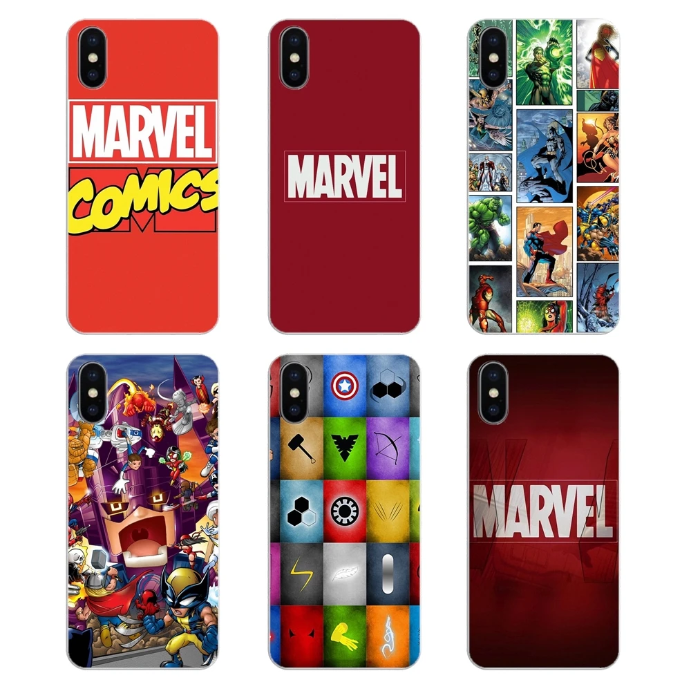 Для Huawei Honor 8 8C 8X9 10 7A 7C Коврики 20 Lite Pro P Smart плюс Marvel Comics logo прозрачный мягкий чехол
