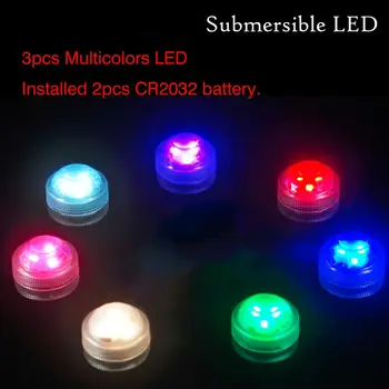 

10 pcs/Lot LED Submersible Vase Tealight Battery Operated Mini LED Light For Christmas Decoration Supplies