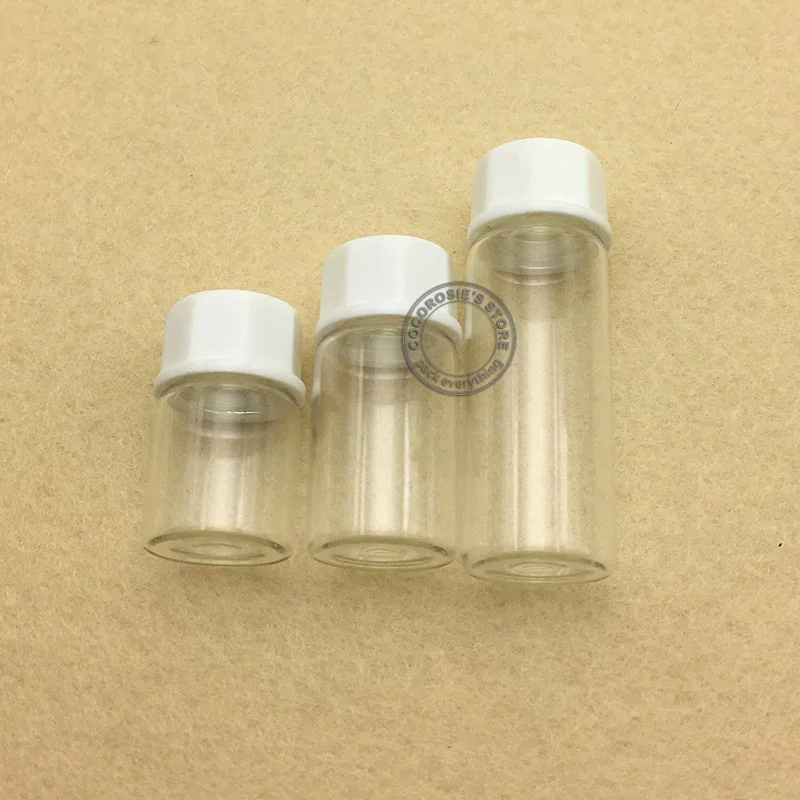 (50pieces/lot) 2ml 3ml 5ml Clear Glass bottle Mini Glass Vials bottle