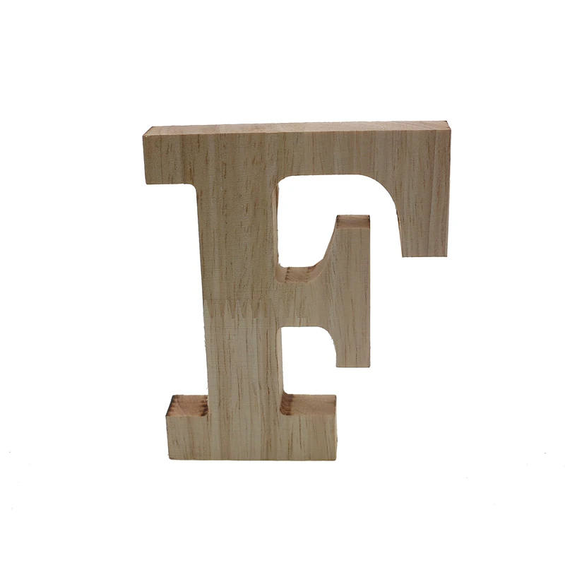 RUNBAZEF Decor Color Wooden Letter 26 Wood English Alphabet Letters Home Wedding Party Tools Decoration Number DIY Handcrafts - Цвет: F