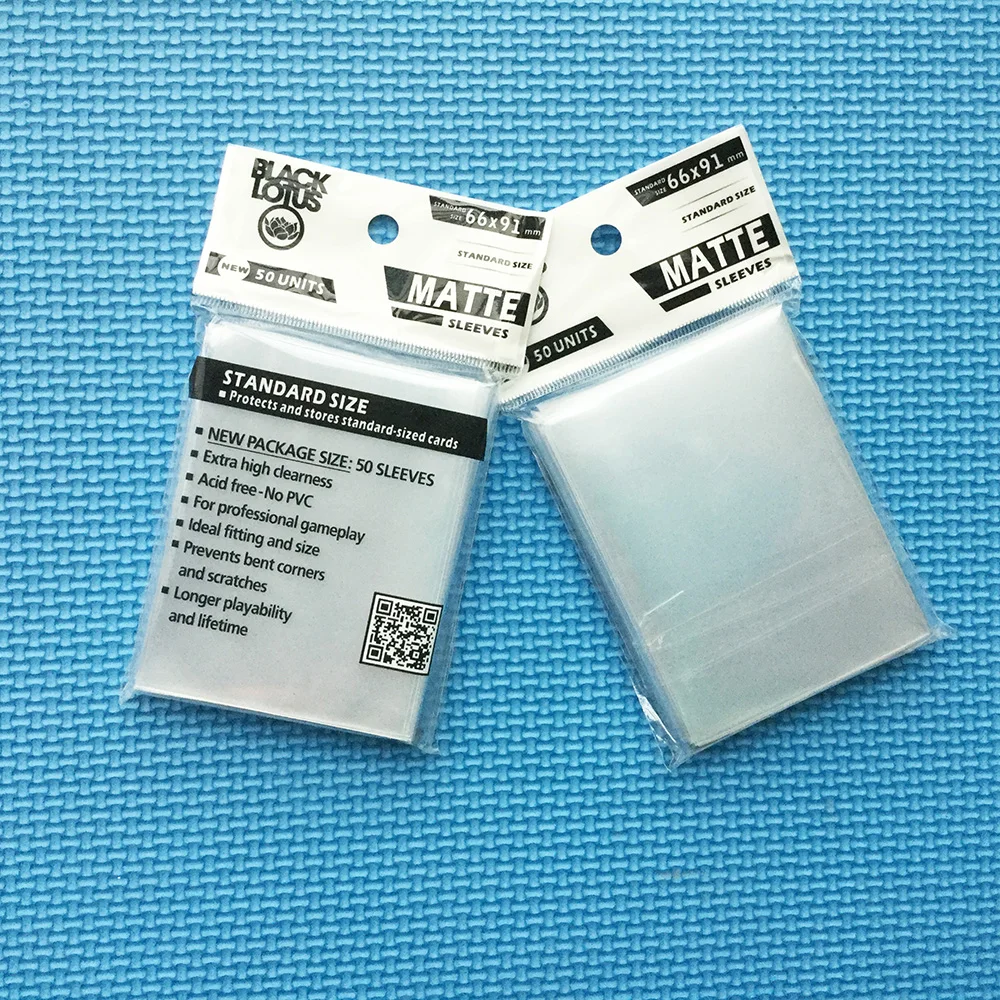 2 Bags/Lot 66*91mm Transparent Matt Card Sleeves Cards Protector For