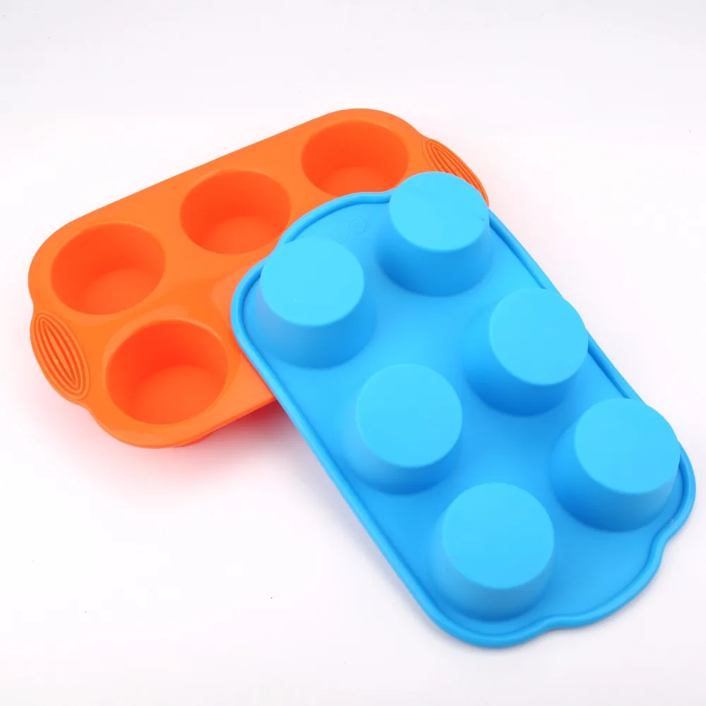 1PC 30X18CM Round Shape Silicone Bakeware Cake Mold 6 Lattices Muffin Cupcake Moulds Soap Molds LB 343 | Дом и сад