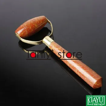 

natural si bian red yellow Bian stone body pelma massage roller