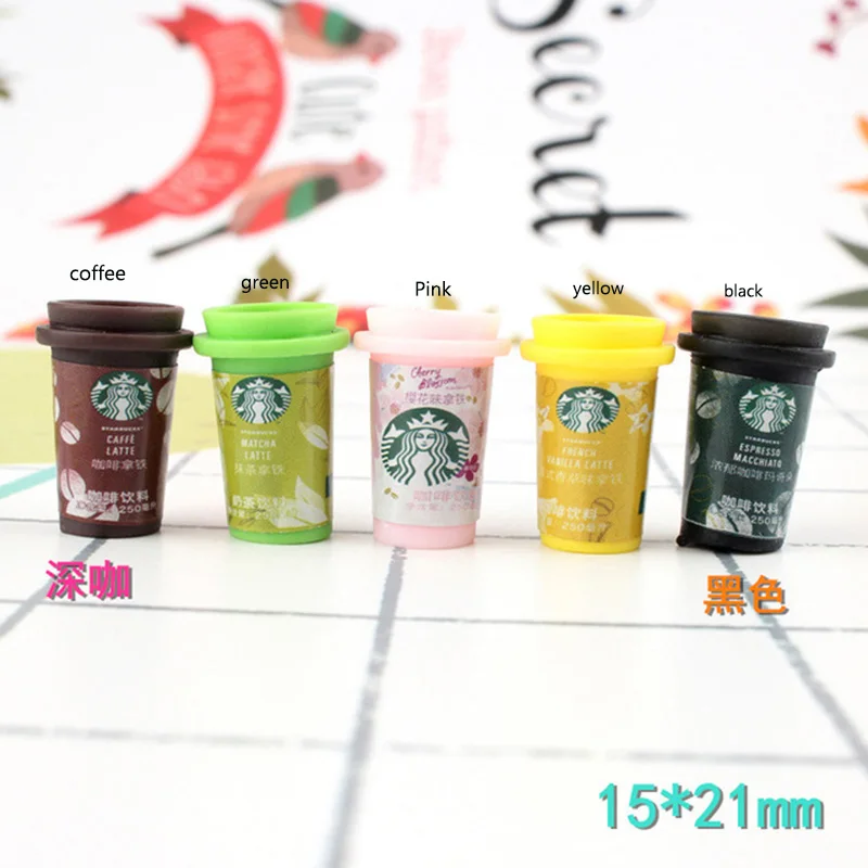 

10Pcs/lot 3D Miniature Drink Cup Resin Cabochon Crafts Simulation Fake Food DIY Embellishments for Scrapbooking Accessories