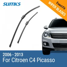 SUMKS Wiper Blades for Citroen C4 Picasso 32 “& 30 ” Fit Side Pin Arms / Bayonet Arms 2006 2007 2008 2009 2010 2011 2012 2013