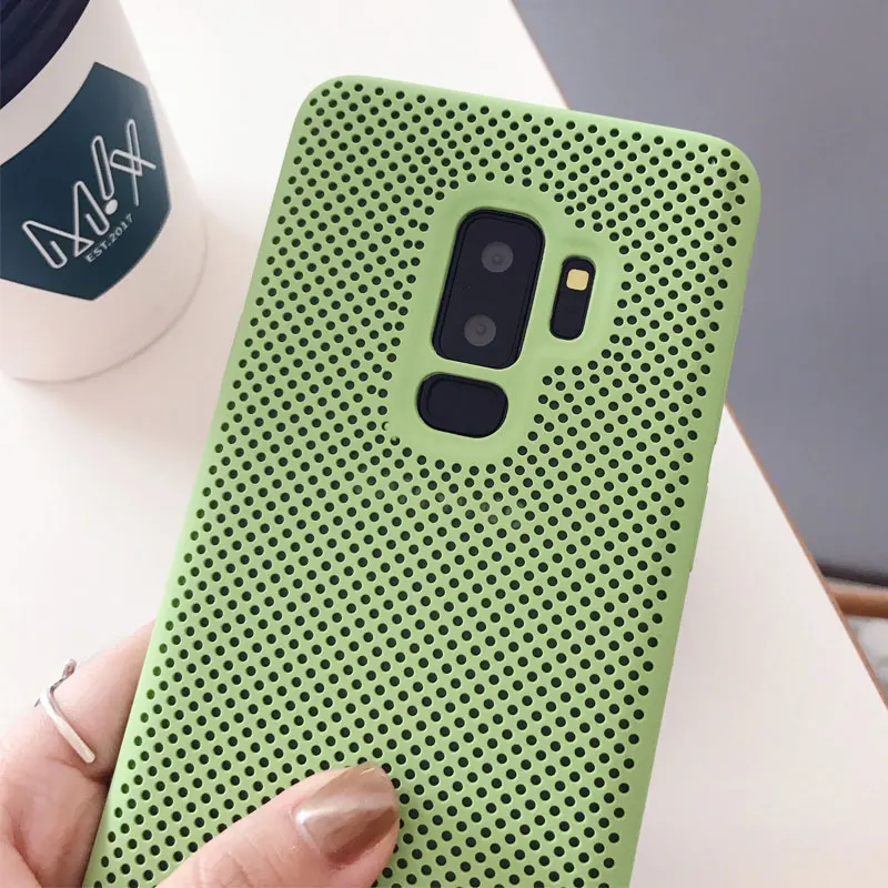 Ascromy For Samsung S9 Case Liquid Silicone Mesh Shockproof Soft Cute Cover For Samsung Galaxy S8 Plus Note 9 8 Coque Accessory (6)