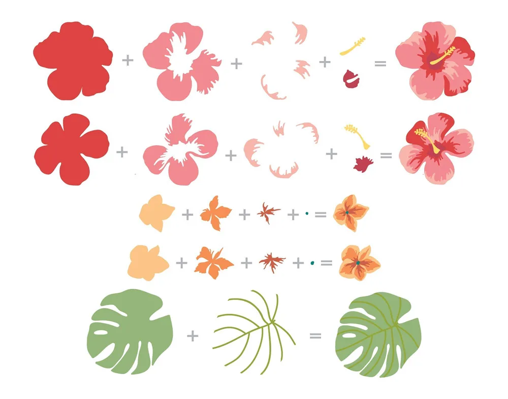 

New DIY Layering 2019 Metal Cutting Dies and Scrapbooking For Paper Hibiscus Garden 3D Die Set Embossing Frame Card Craft