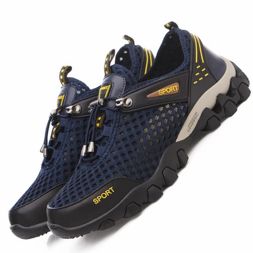 GOGORUNS men summer breathable mesh sport hiking shoes