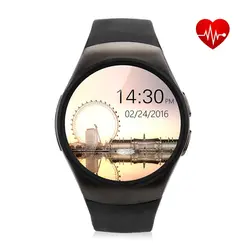 KW18 Smartwatch NFC сердечного ритма мониторы Смарт часы для Apple samsung Android Шагомер здоровья Полный Круглый MTK2502C