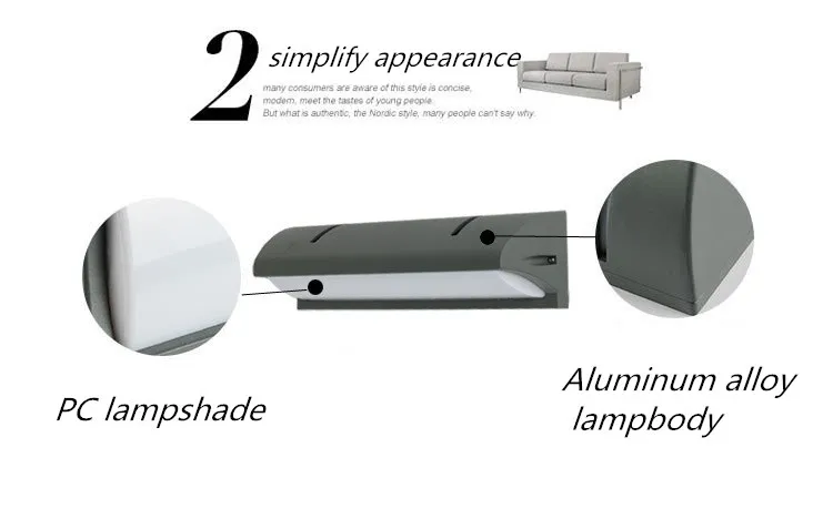 30 Вт светодиодный настенный светильник Открытый практический лампы Чистый алюминий водонепроницаемый проход Сад Двор лестница ворота виллы PC настенные светильники