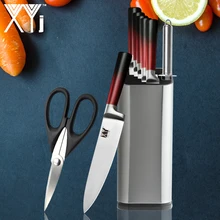 XYj набор ножей из нержавеющей стали набор кухонных ножей держатель Блок стенд ножницы Santoku шеф-повара нарезки овощей хлеб стейк нож