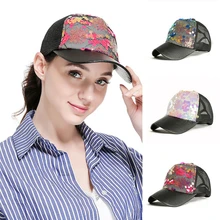 Новинка, Модный женский хвостик, сетчатая Кепка с блестками, блестящая, грязная шапка, бейсболка, повседневные солнцезащитные очки с принтом