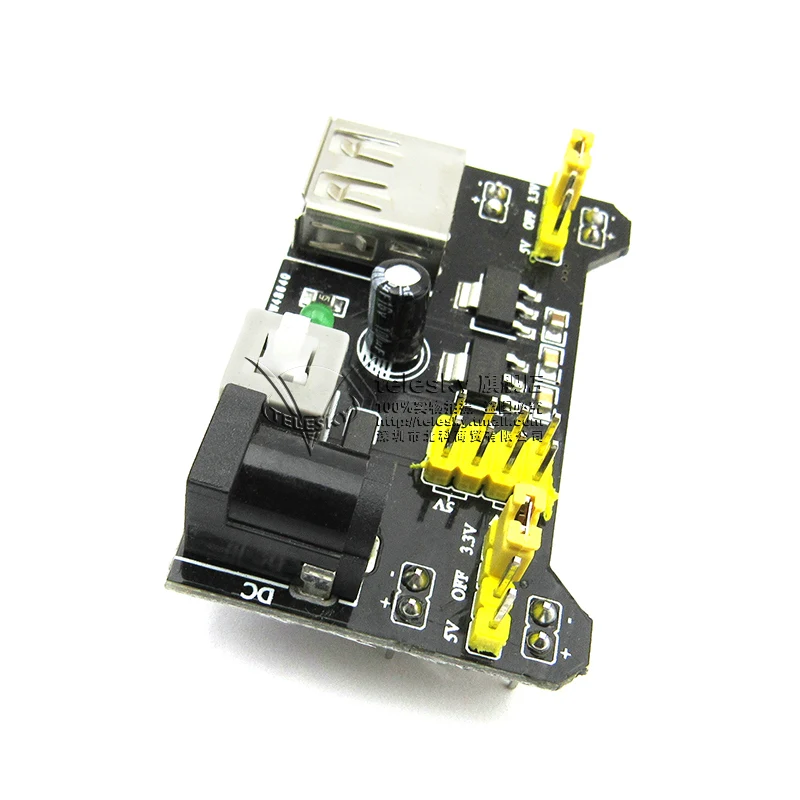 

Breadboard Power Module Compatible with 5V 3.3V MB-102 Power Board Dual 5V/3.3 Black