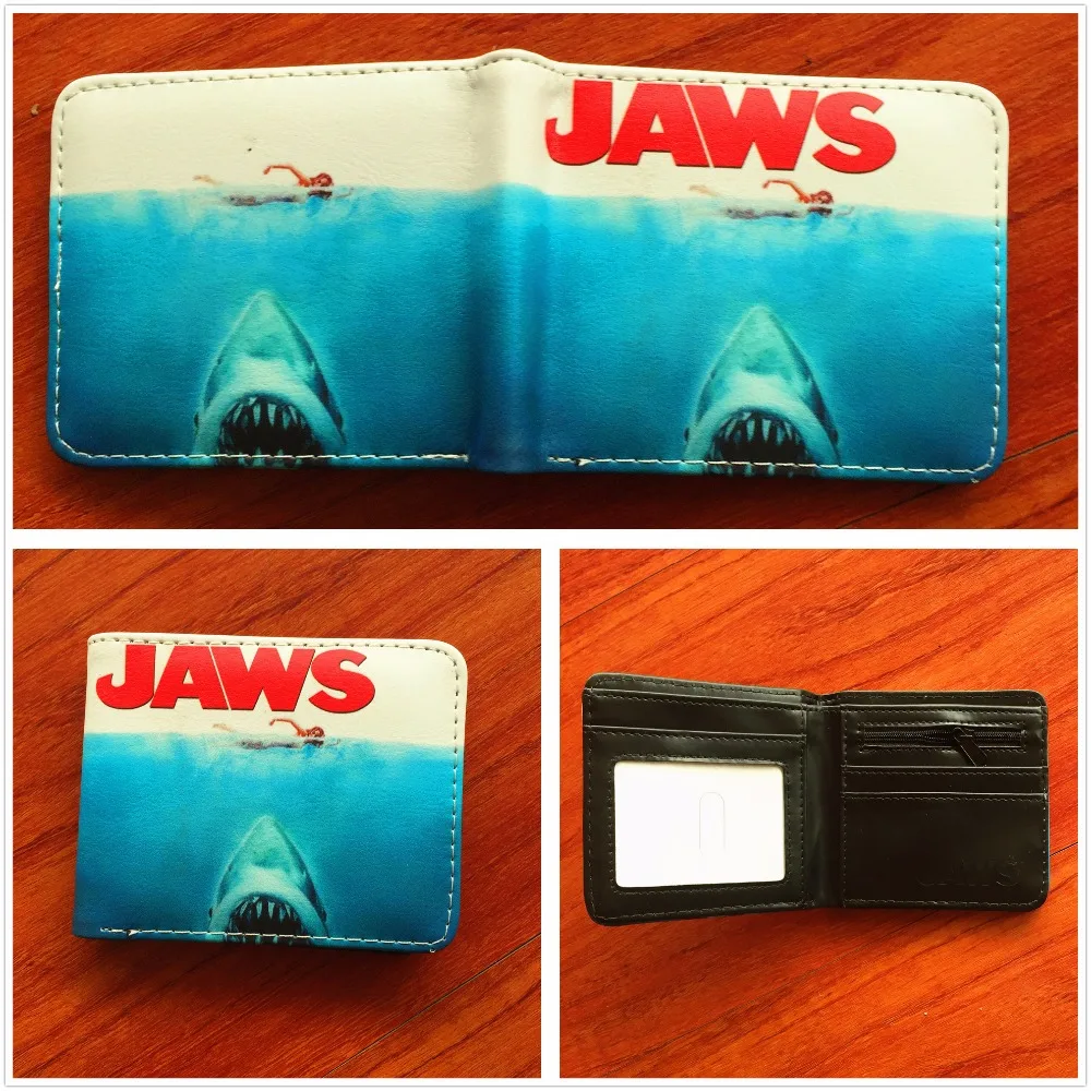 

High Quality Movie Purse Fight Club Jaws Wallet short PU leather purse card Holder men women wallet W664