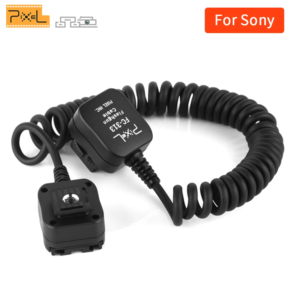 

Pixel FC-313 TTL Off-Camera Remote Flash Speedlite Sync Extension Hot Shoe Cord Flashgun Cable for Sony A550 A500 A450 A900 A850