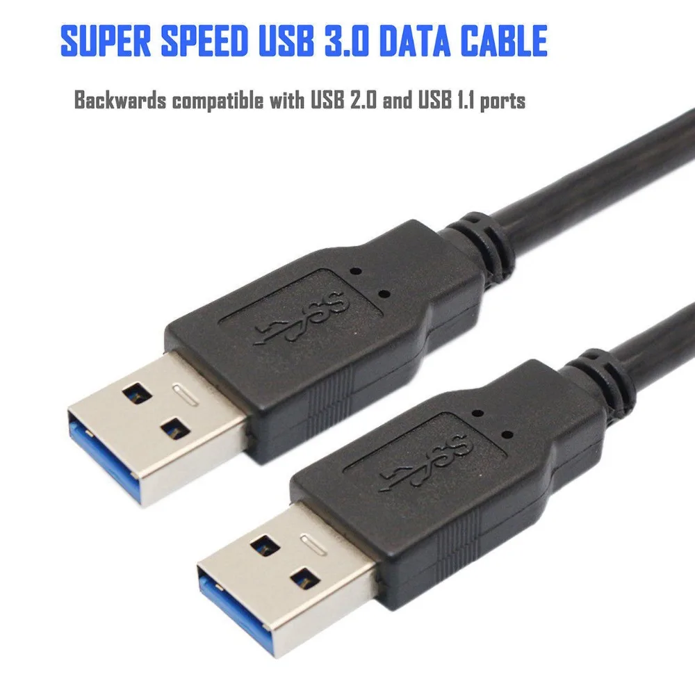 

USB 3.0 A Male to A Male USB to USB Cable Cord for Data Transfer 3 Feet Black
